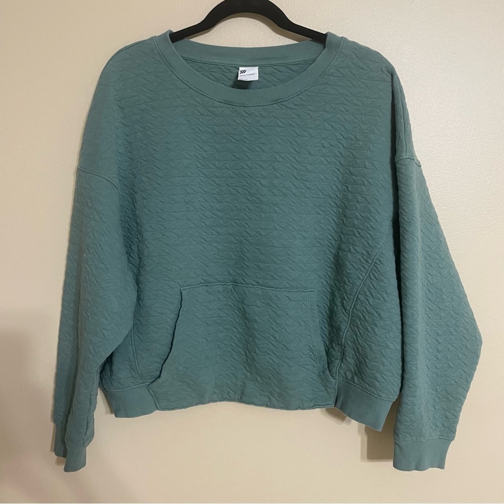 Target all in motion green‎ quilted cropped pullover size XXL